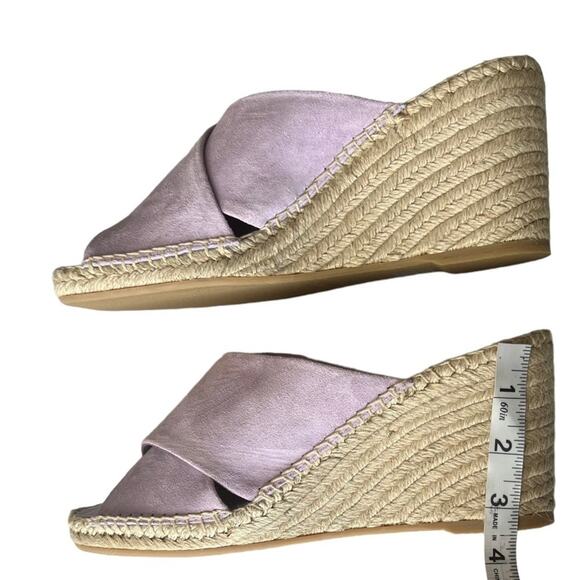 Vince Gaelan Suede Crisscross Wedge Espadrilles Sandals In Violetta size 9 - Picture 13 of 13
